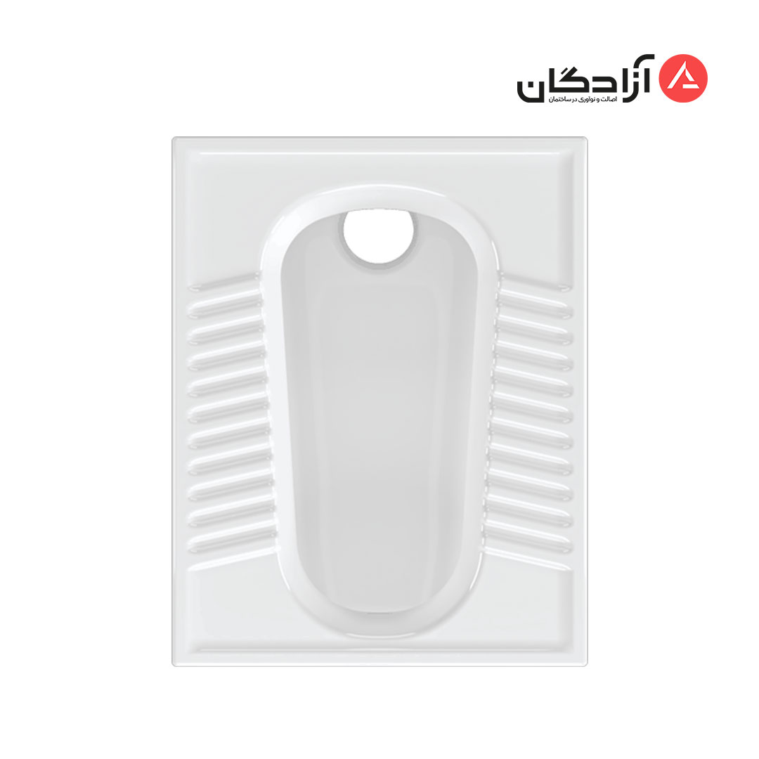 توالت ایرانی چینی کرد مدل آزالیا تخت ریم بسته-1