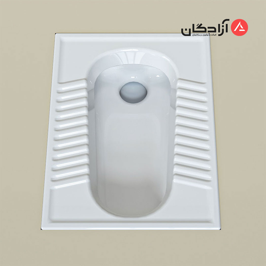 توالت ایرانی چینی کرد مدل آزالیا تخت ریم بسته-3
