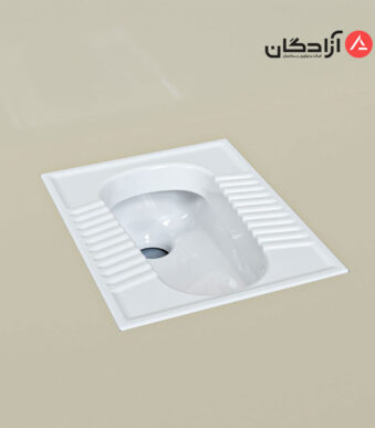 توالت ایرانی چینی کرد مدل آزالیا تخت ریم بسته-2
