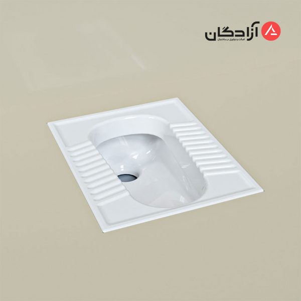 توالت ایرانی چینی کرد مدل آزالیا تخت ریم بسته-2