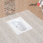 توالت ایرانی چینی کرد مدل آزالیا تخت ریم بسته-4