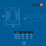 توالت ایرانی چینی کرد مدل تولیپ-5
