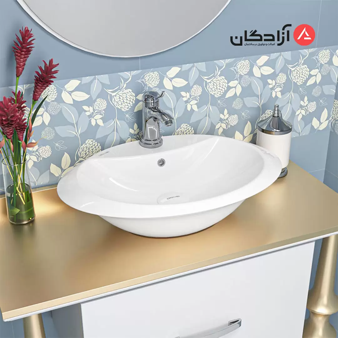 روشویی روکابینتی چینی کرد مدل ورونیکا 60-6