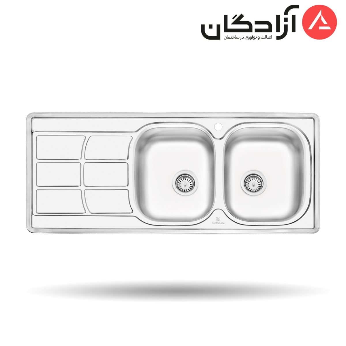 سینک نیمه فانتزی توکار پرنیان استیل مدل PS2209