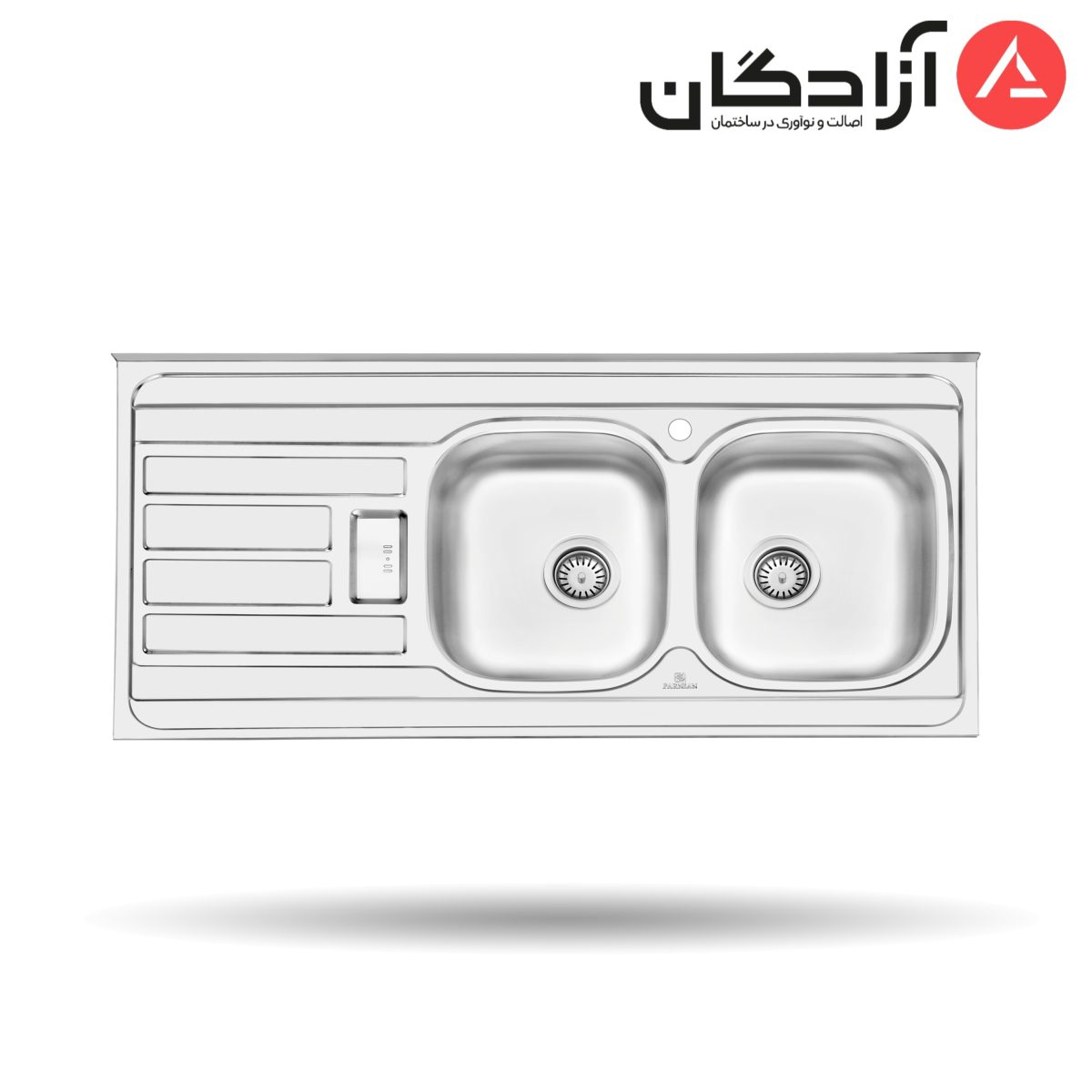 سینک نیمه فانتزی روکار پرنیان استیل مدل PS2101