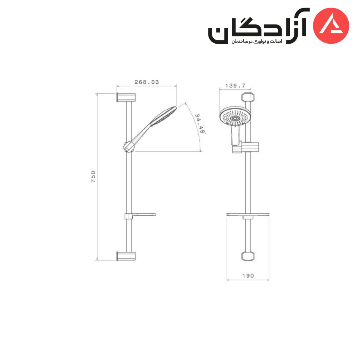 علم دوش شودر مدل آرکا - Image 2