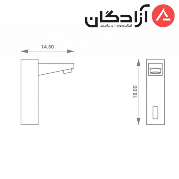 شیر روشویی هوشمند راسان مدل ترنم
