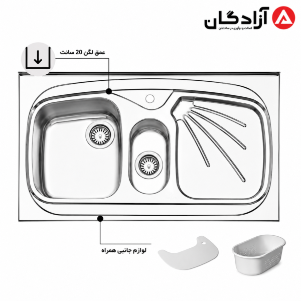 سینک فانتزی روکار پرنیان استیل PS1106