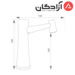 شیر روشویی هوشمند راسان مدل تامارا