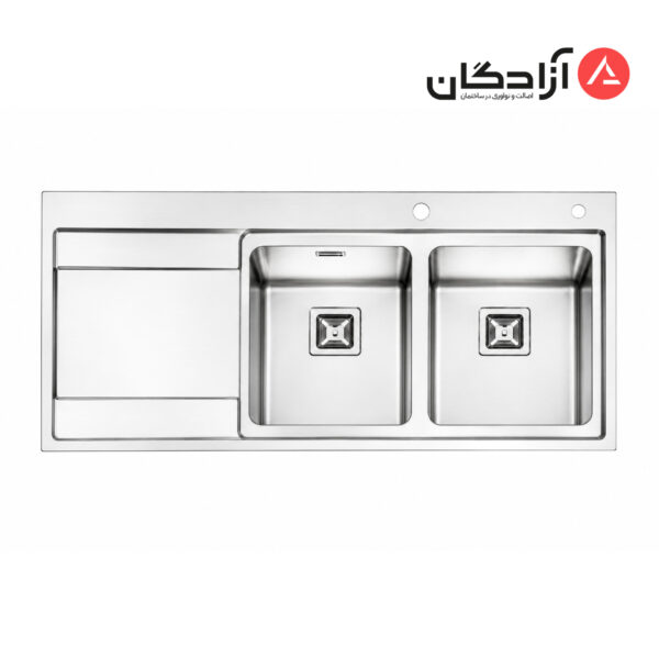 سینک فانتزی توکار پرنیان استیل PS1285 | جا مایع دار
