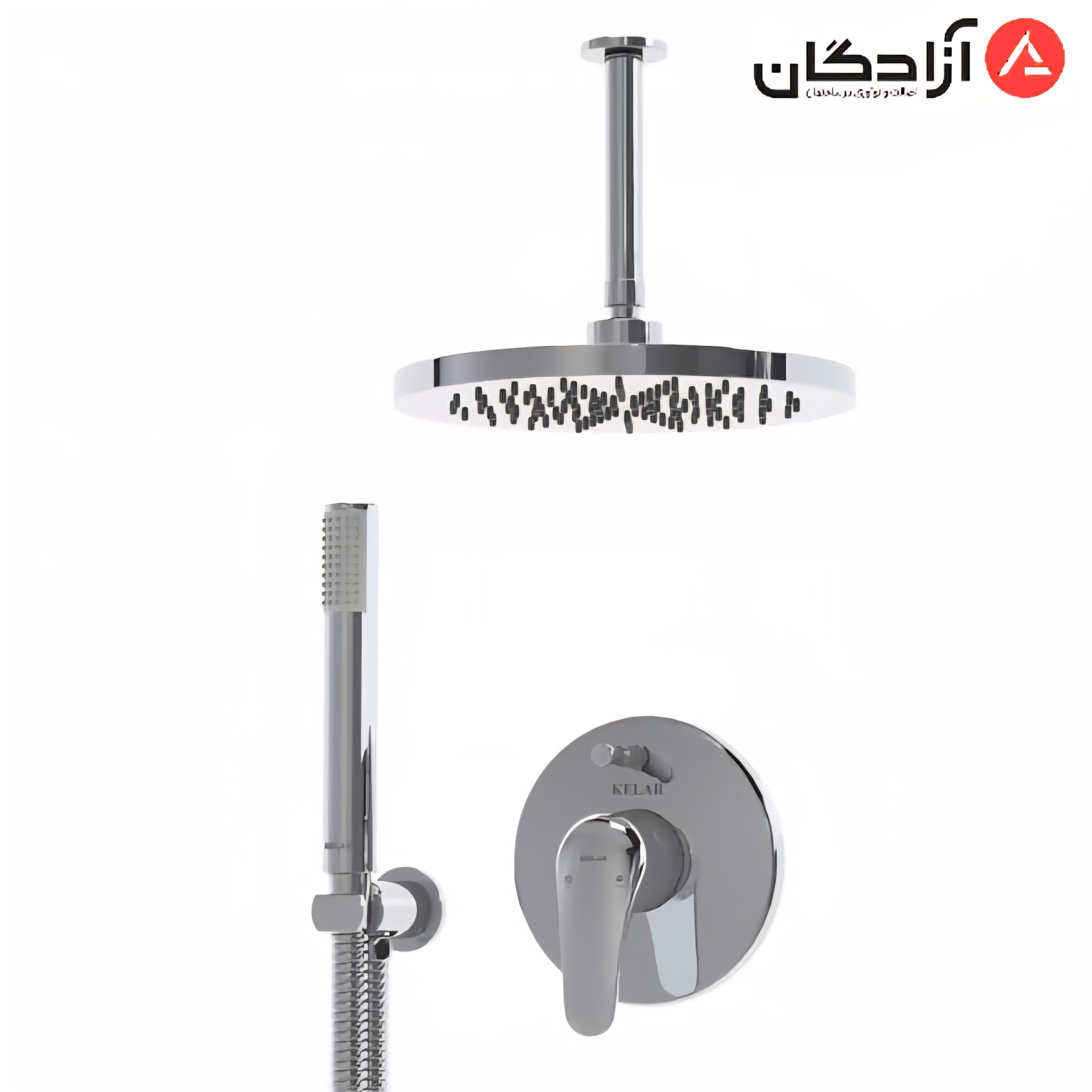 حمام-فلور-کلاسیک-تیپ-3-کروم ملزومات دوش توکار کلار مدل فلور کلاسیک تیپ 3